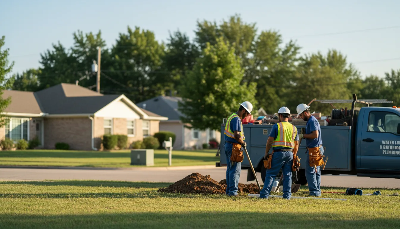 Residential water line and bathroom plumbing service in Cisco, TX